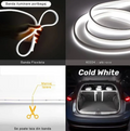 Bandă LED Auto pentru Portbagaj, 5M Alb Rece, Aprindere Automată
