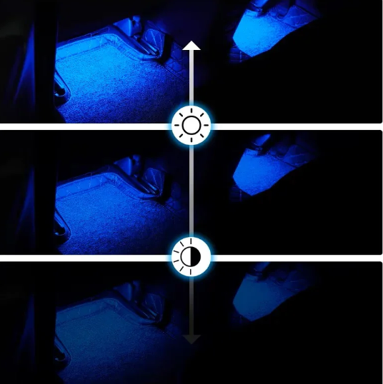 Set Lumini Ambient Auto RGB pentru Podea, 12V, Telecomandă Inclusă